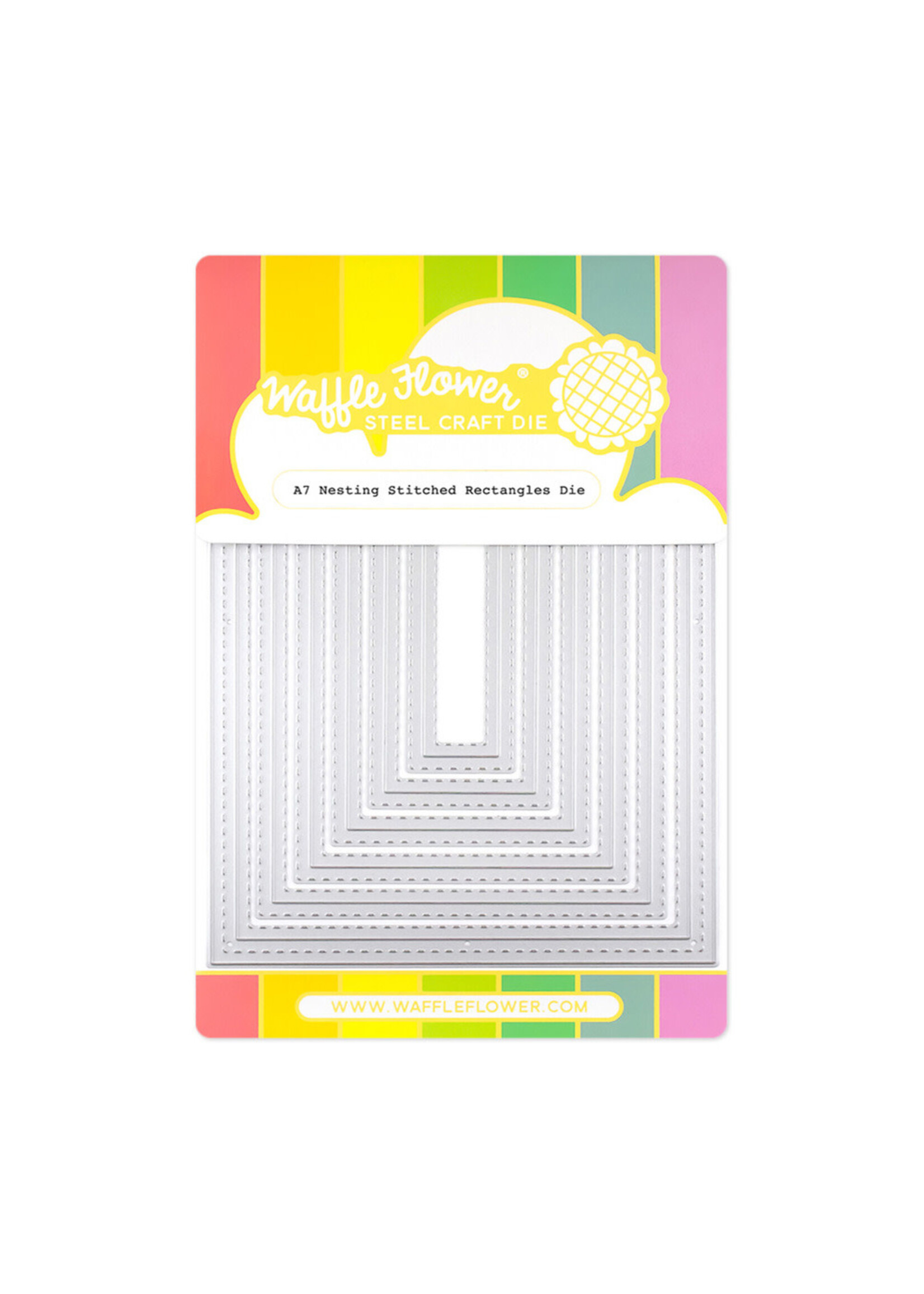 Waffle Flower Waffle Flower Die, A7 Nesting Stitched Rectangles