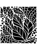 6x6 Stencil, Abstract Leaves