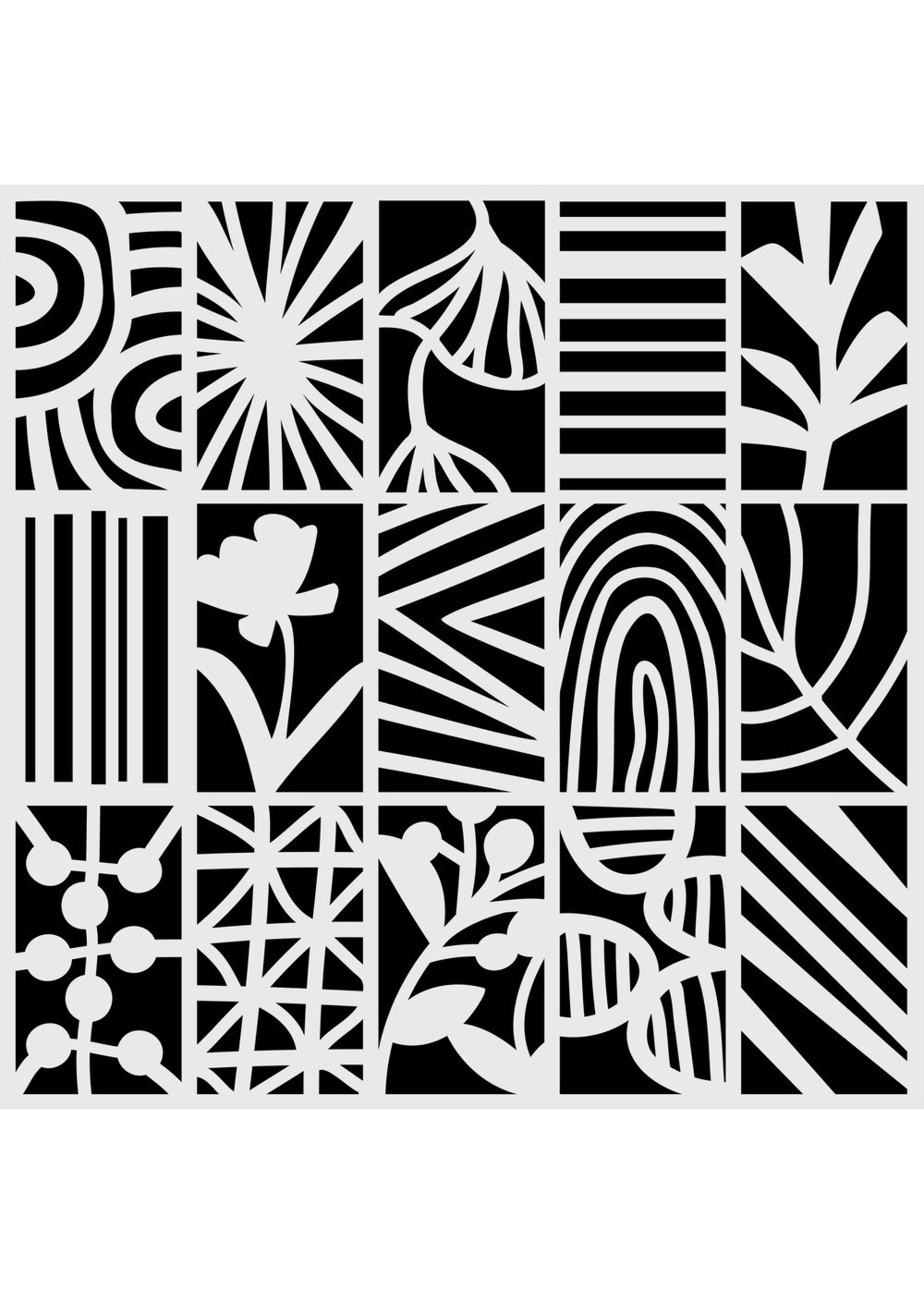 TCW 6x6 Stencil, Botanical Rectangles