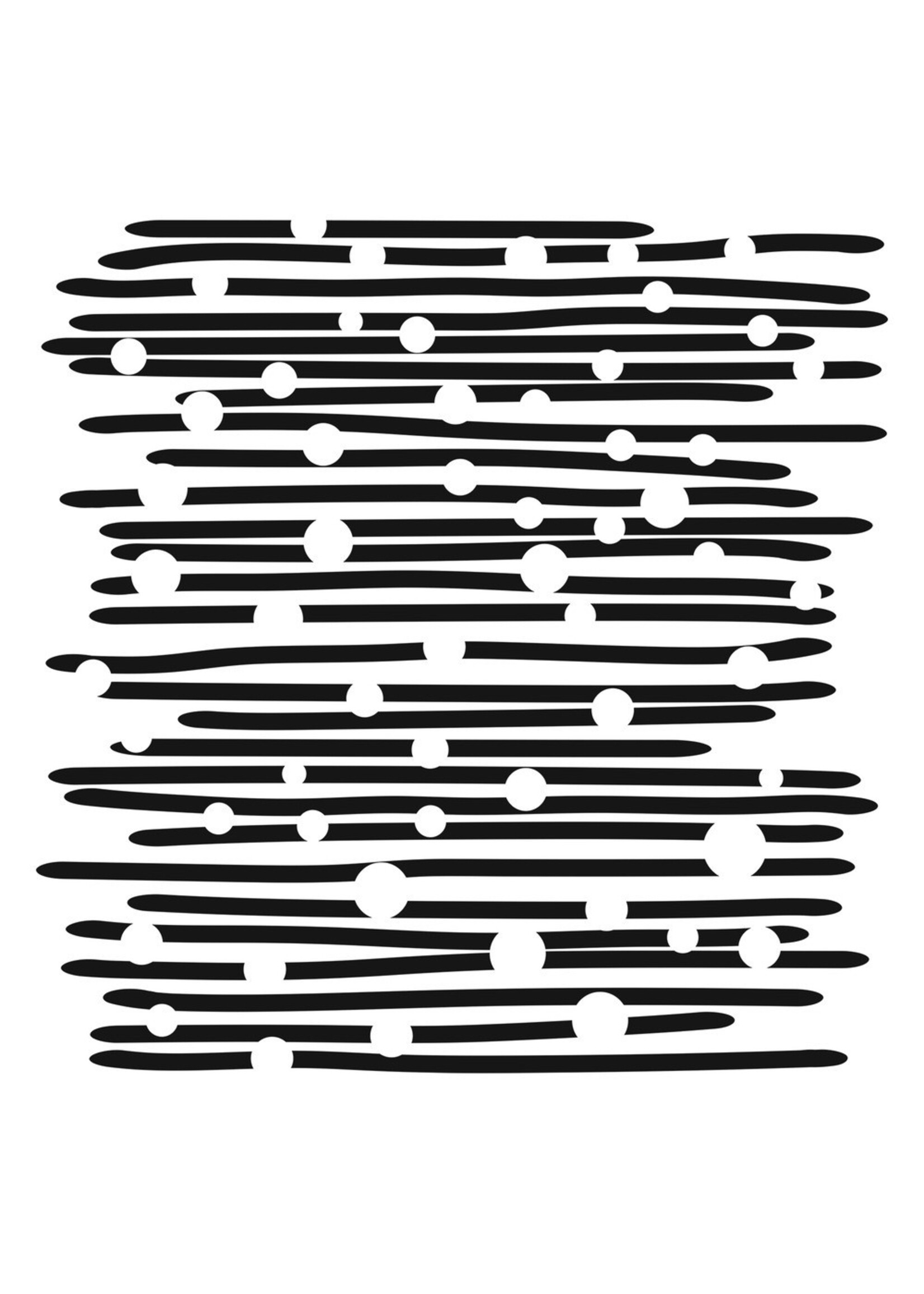 TCW 6x6 Stencil, Hand Drawn Stripes