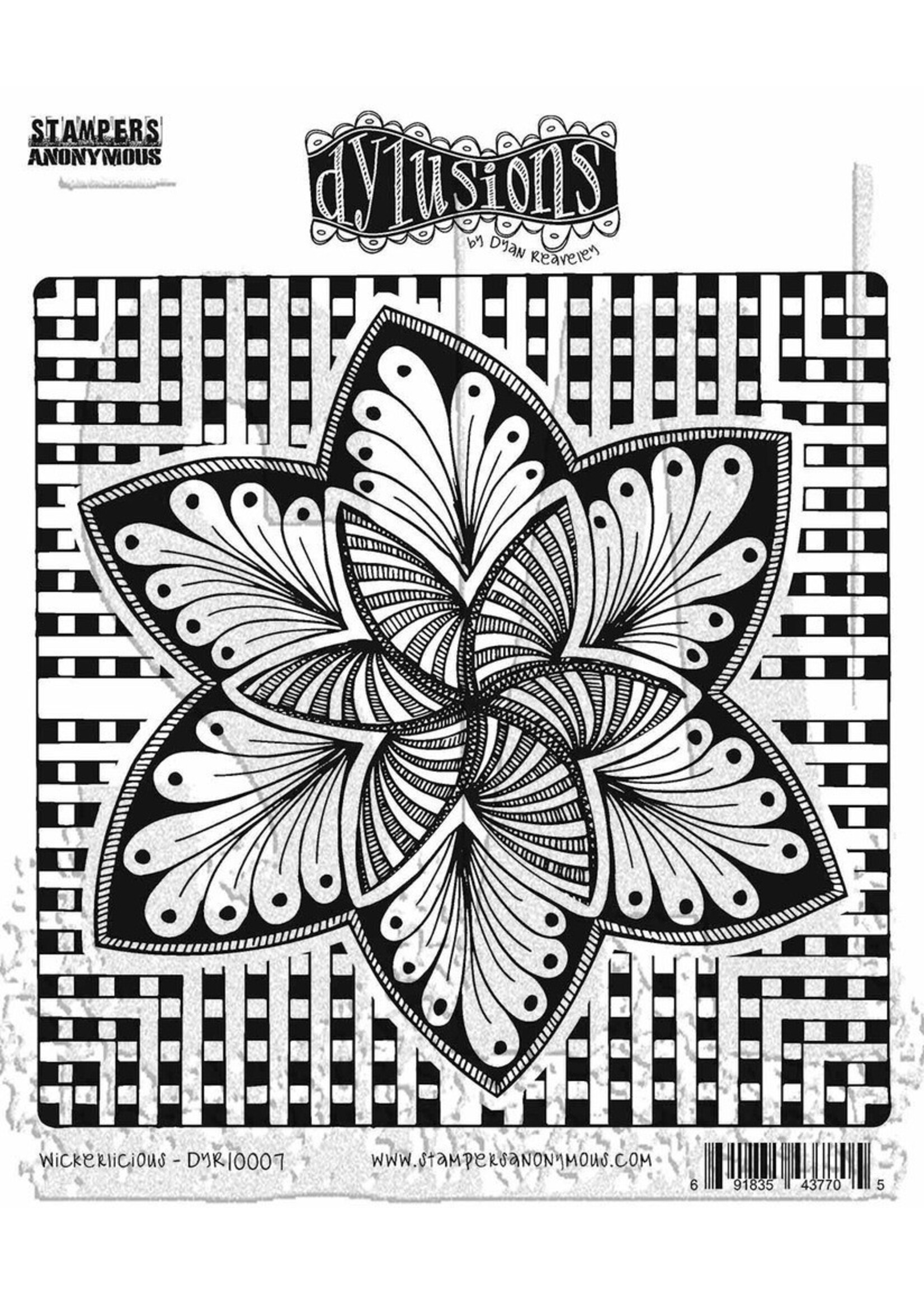 Stampers Anonymous Dylusions Cling Stamp, Wickerlicious