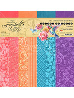Graphic 45 12x12 Patterns and Solids Pack, Flight of Fancy