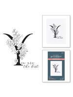 Spellbinders BetterPress Floral Y and Sentiment Press Plate