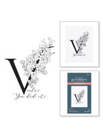 Spellbinders BP, Floral V and Sentiment Press Plate