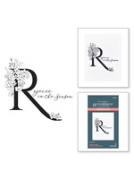 Spellbinders BetterPress, A Floral R and Sentiment Press Plate
