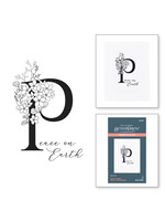 Spellbinders BeterPress, Floral P and Sentiment Press Plate