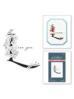 Spellbinders BetterPress, Floral L and Sentiment Press Plate