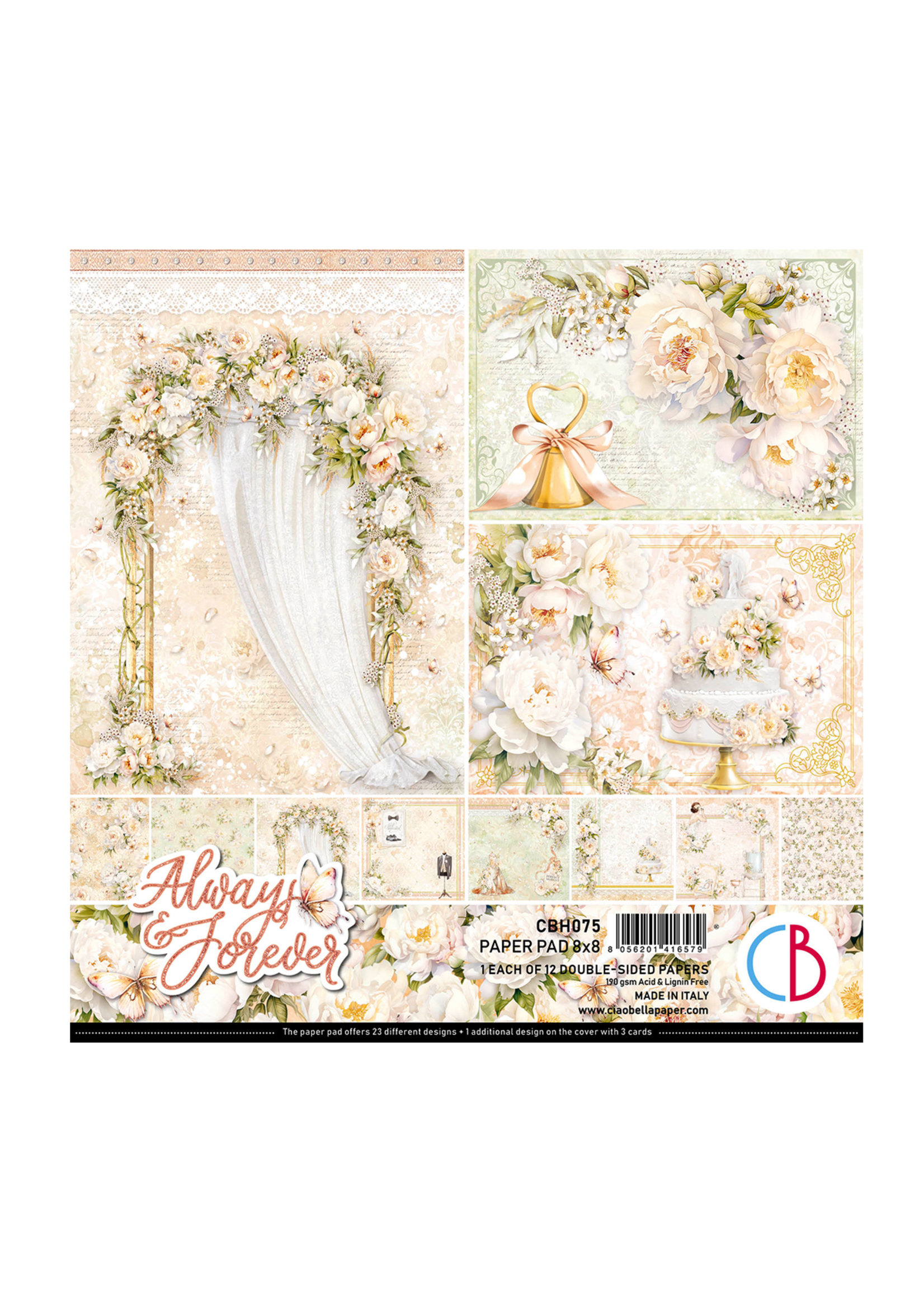 Ciao Bella 8x8 Paper Pad, Always & Forever