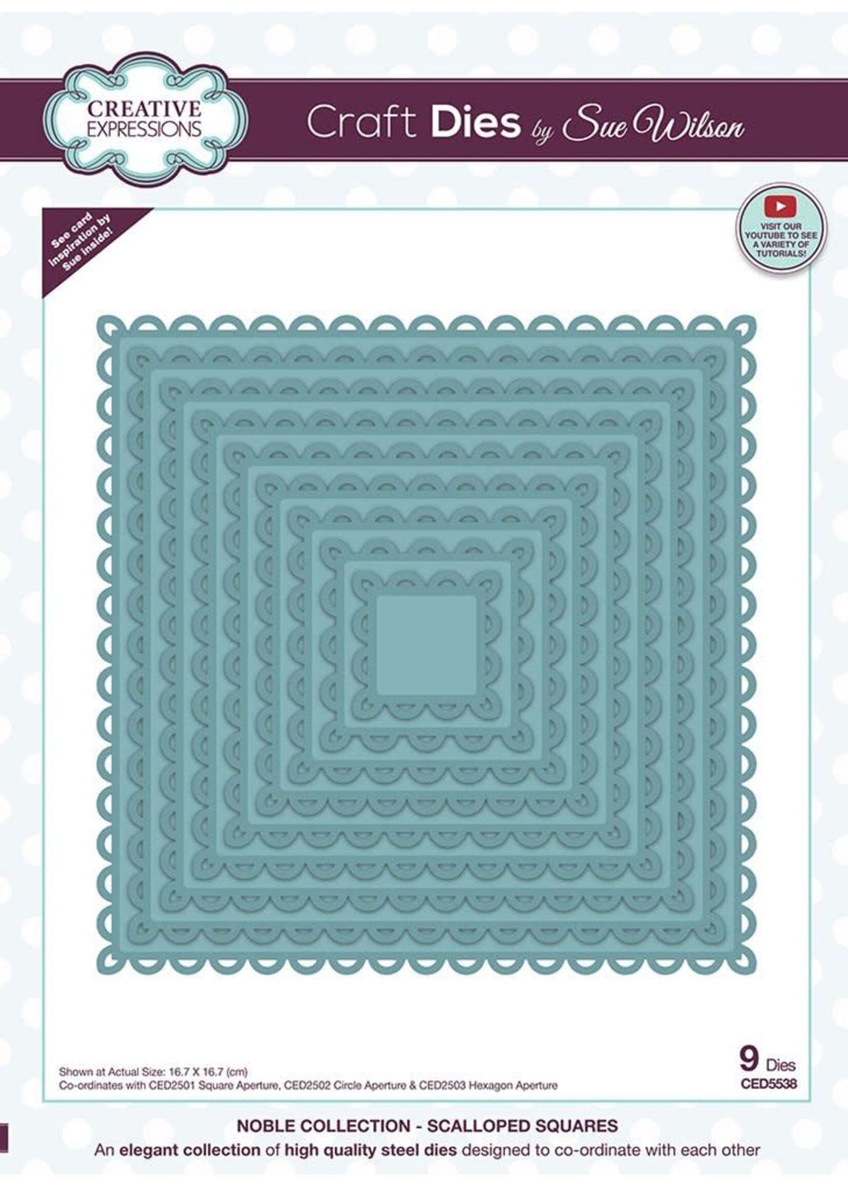 Creative Expressions Creative Expressions Die, Scalloped Squares