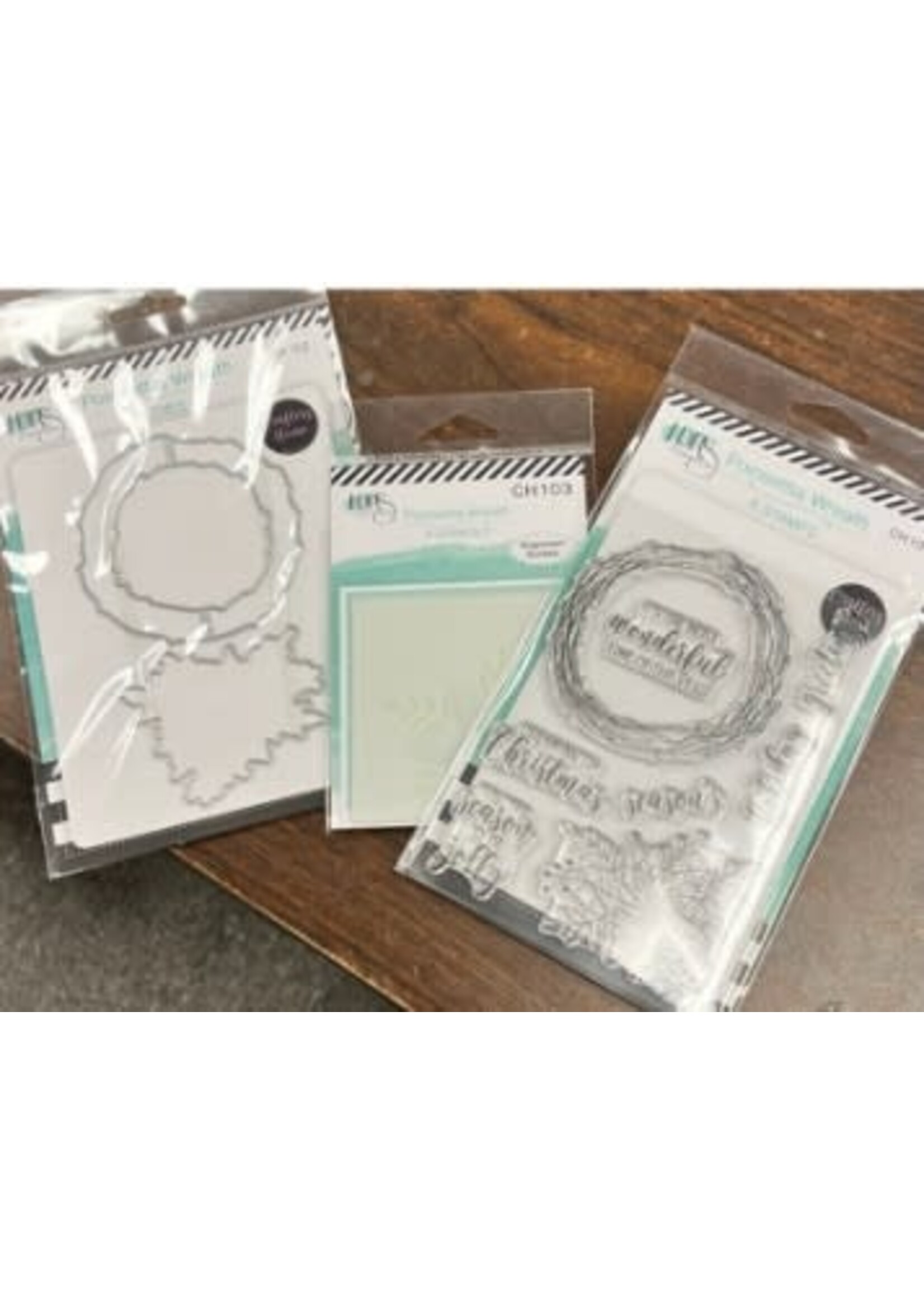 Bundle Stamp, Die & Stencil Set, LDRS Creative Exclusive Poinsettia Wreath