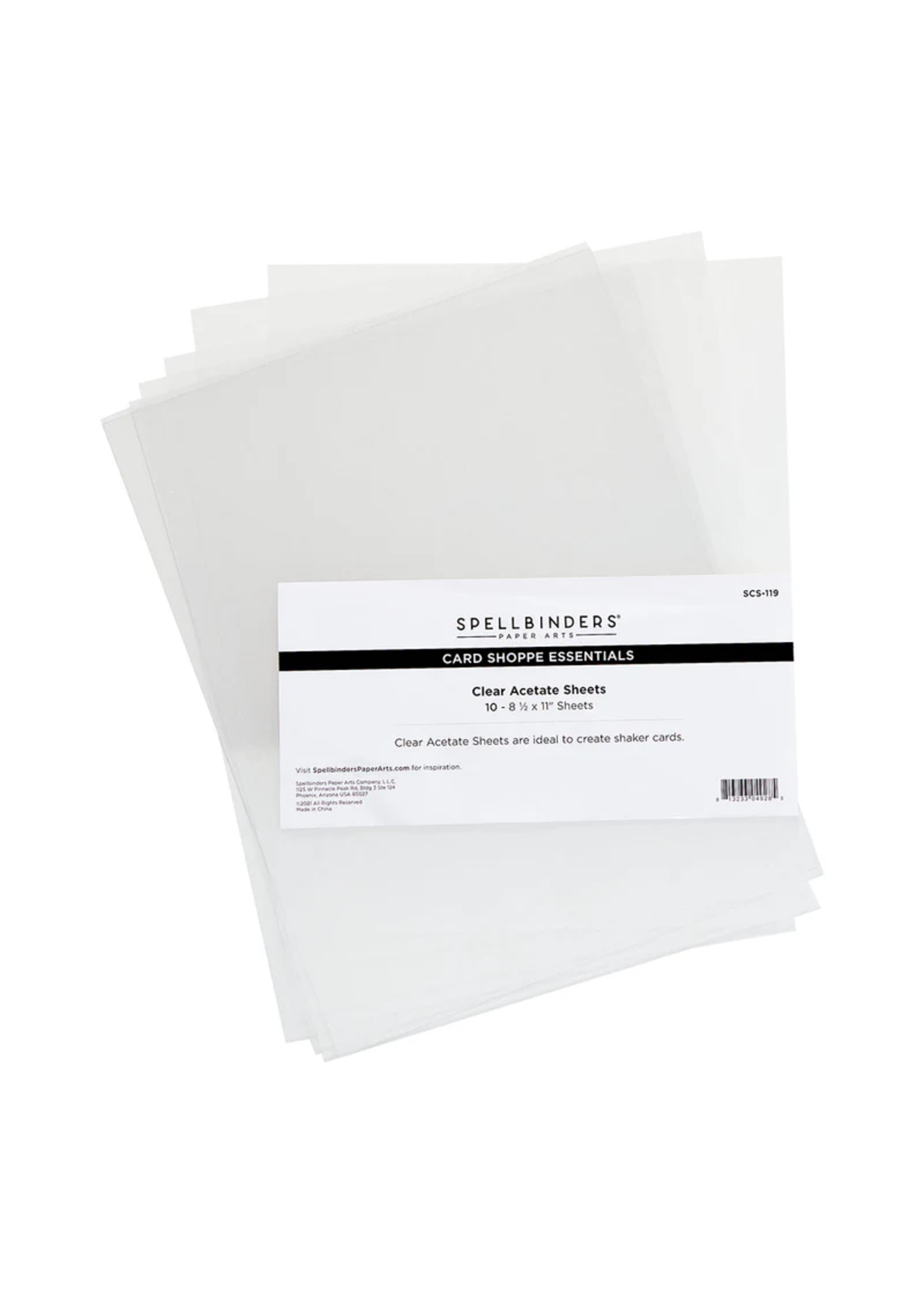 Spellbinders Spellbinders 8.5x11 Clear Acetate (Per Sheet)