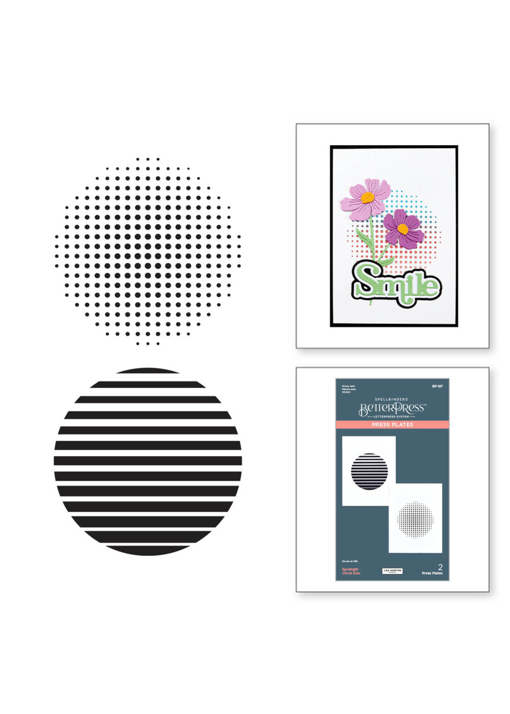 Spellbinders BetterPress Plate, Spotlight Circle Duo