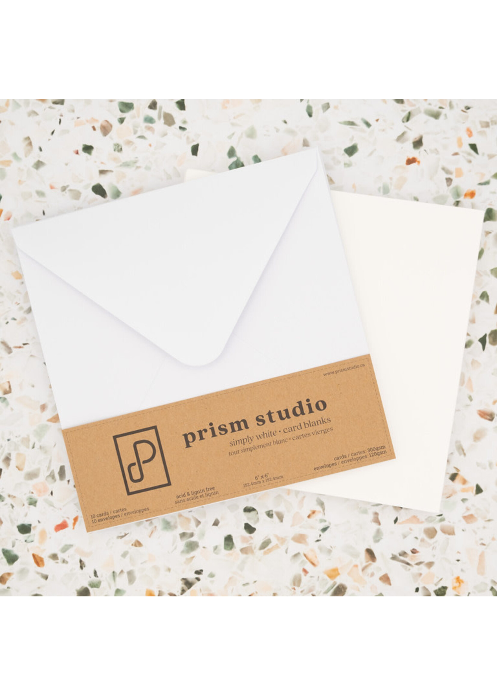 Prism Studio Prism Simply White Card/Envelopes (10), 6x6