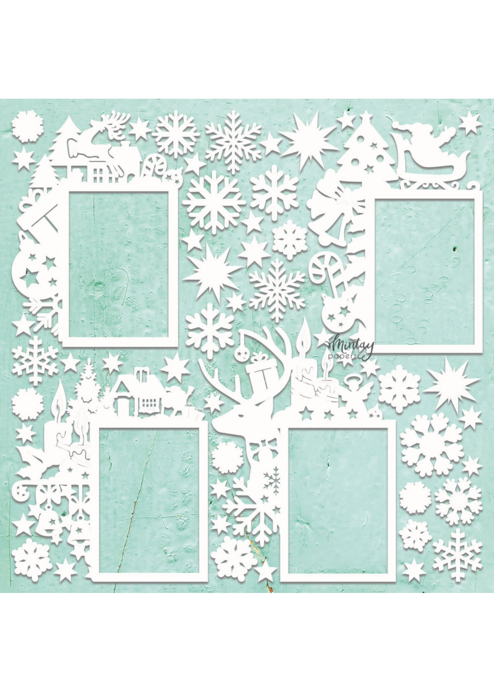 Mintay 12x12 Chippies, Christmas Frame