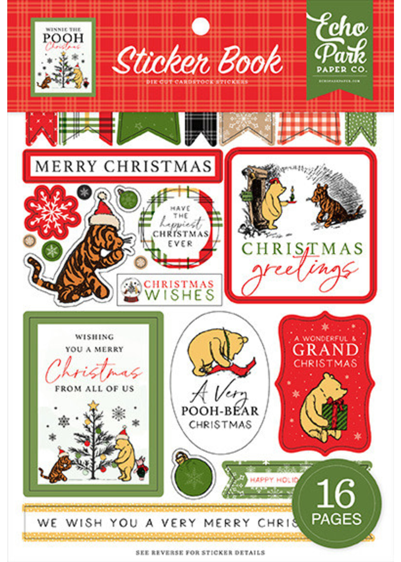 Echo Park Sticker Book, Winnie the Pooh Christmas