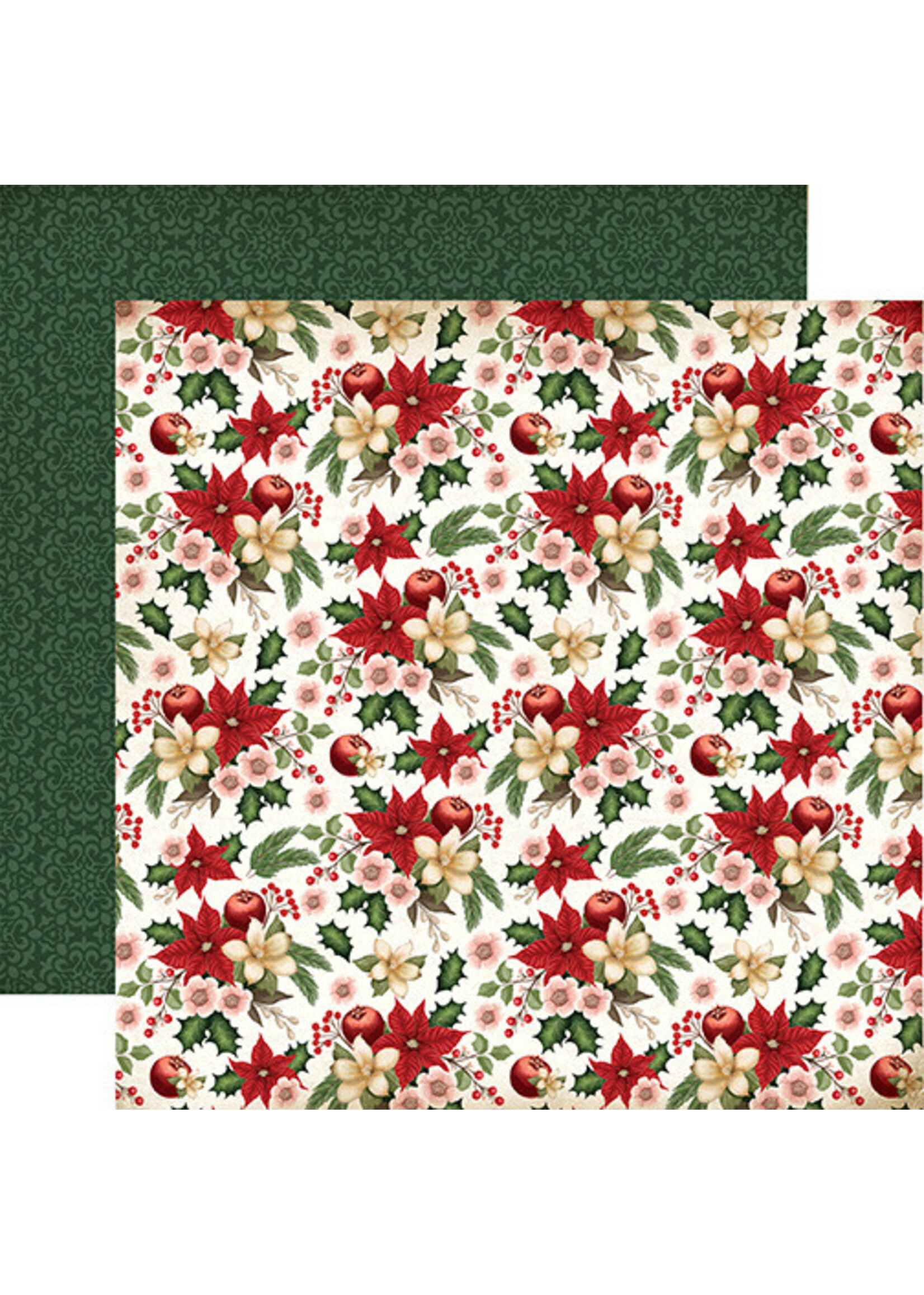 Carta Bella 12x12 A Vintage Christmas, Holiday Floral