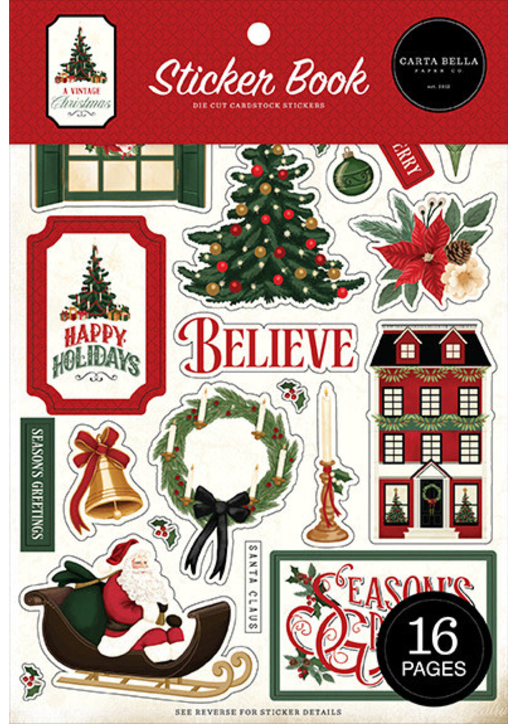 Carta Bella Sticker Book, A Vintage Christmas