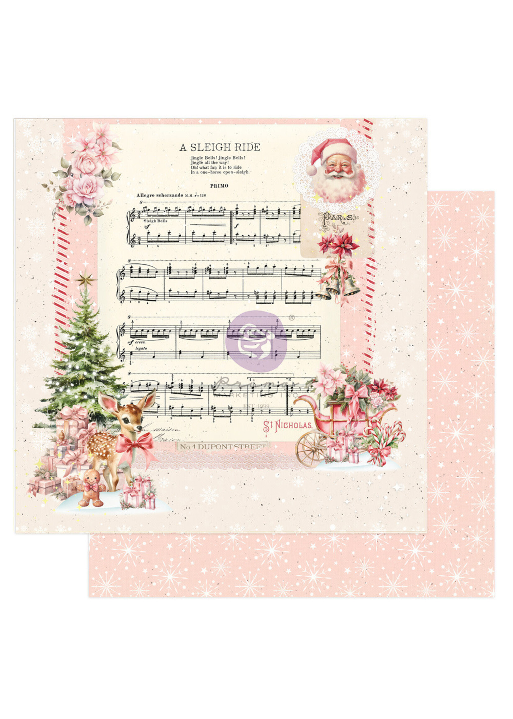 Prima Marketing 12x12 25 & Peppermint, Sparkling Christmas