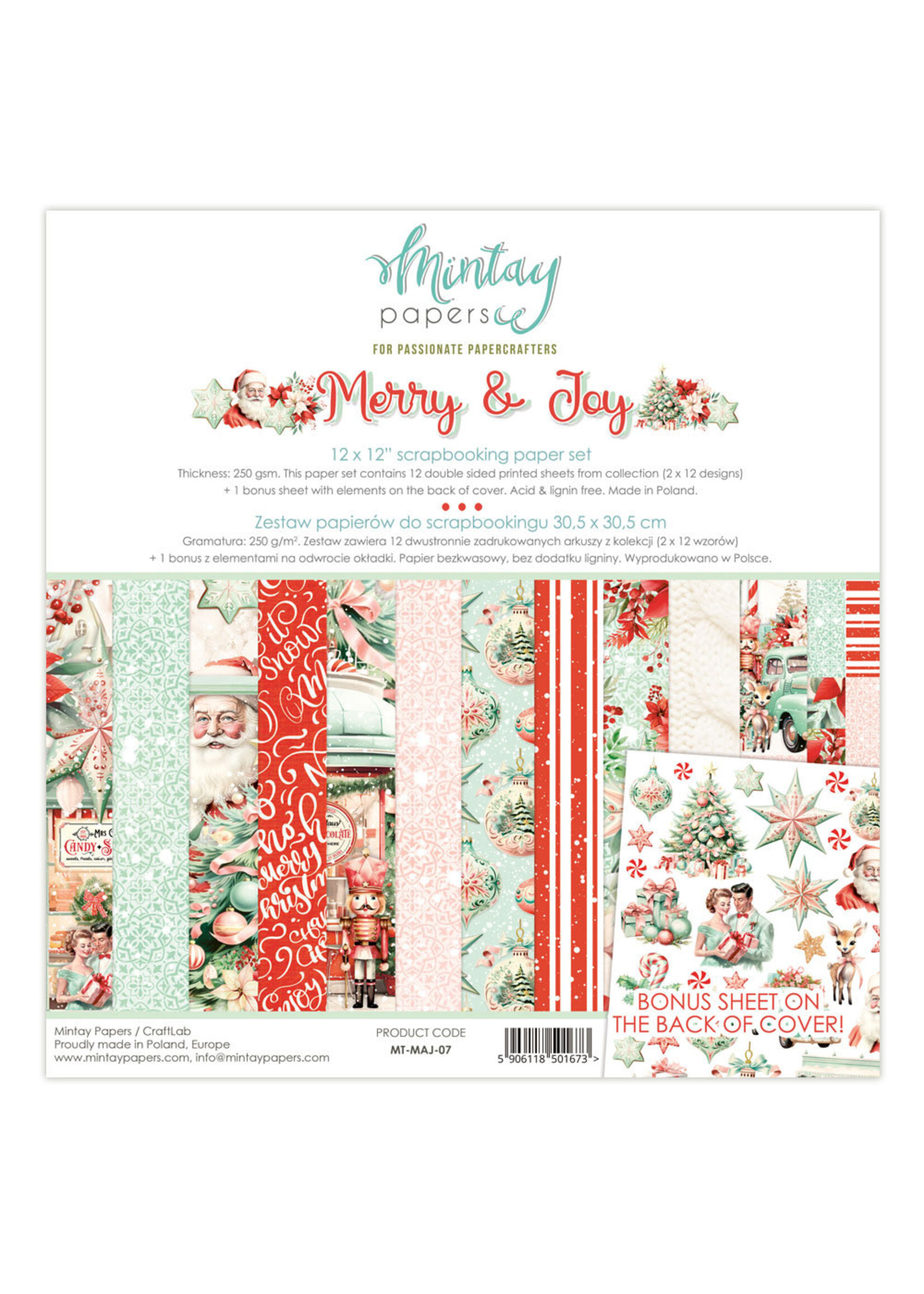 12x12 Paper Pack, Merry & Joy