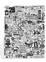 Stampers Anonymous Tim Holtz Cling Stamp, CMS490 Hodgepodge