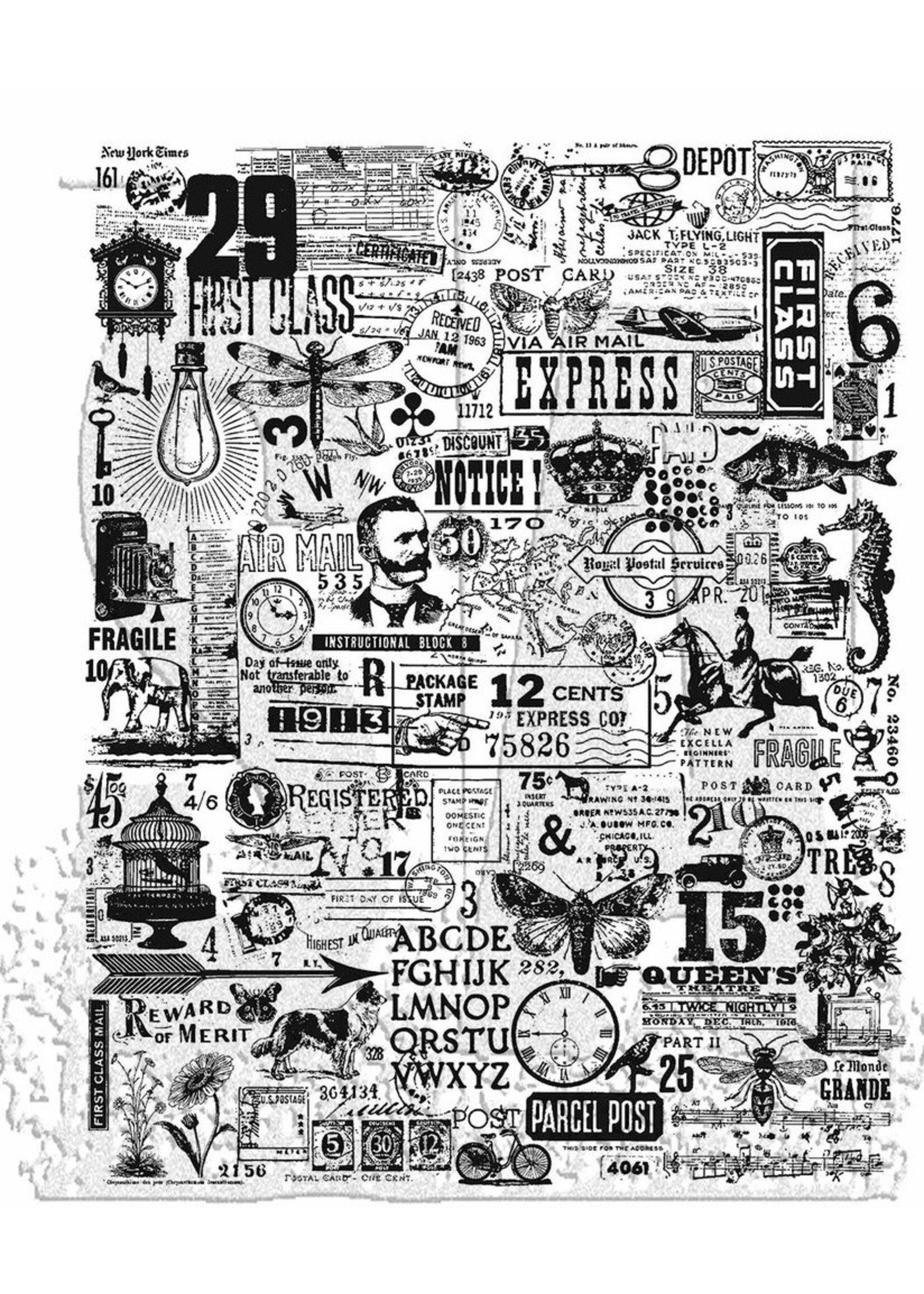 Stampers Anonymous Tim Holtz Cling Stamp, CMS490 Hodgepodge