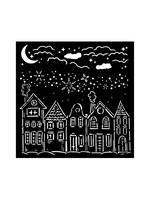 Stamperia Thick Stencil, Classic Christmas Houses