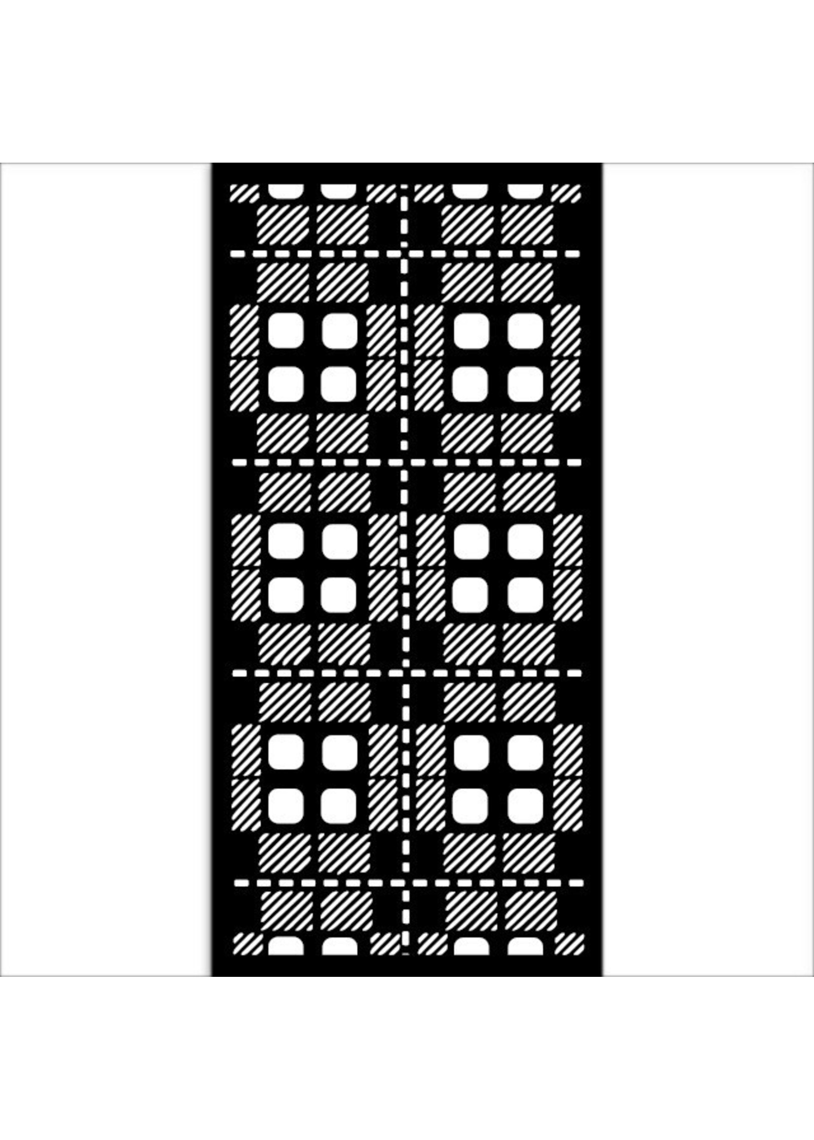 Stamperia Thick Stencil, Gear Up for Christmas Fabric Pattern