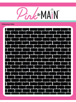 Pink & Main Embossing Folder, Bricks