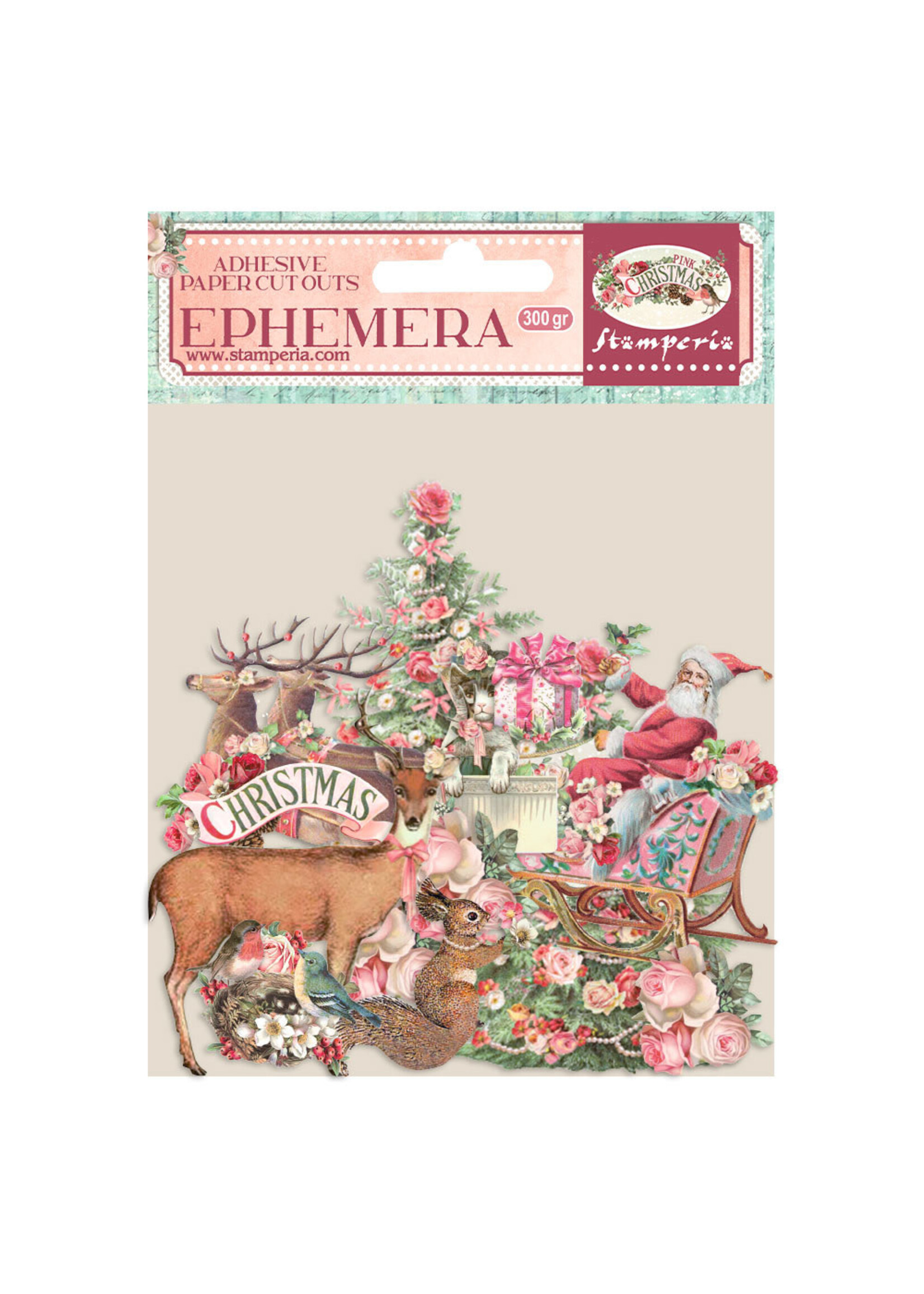 Stamperia Ephemera, Pink Christmas