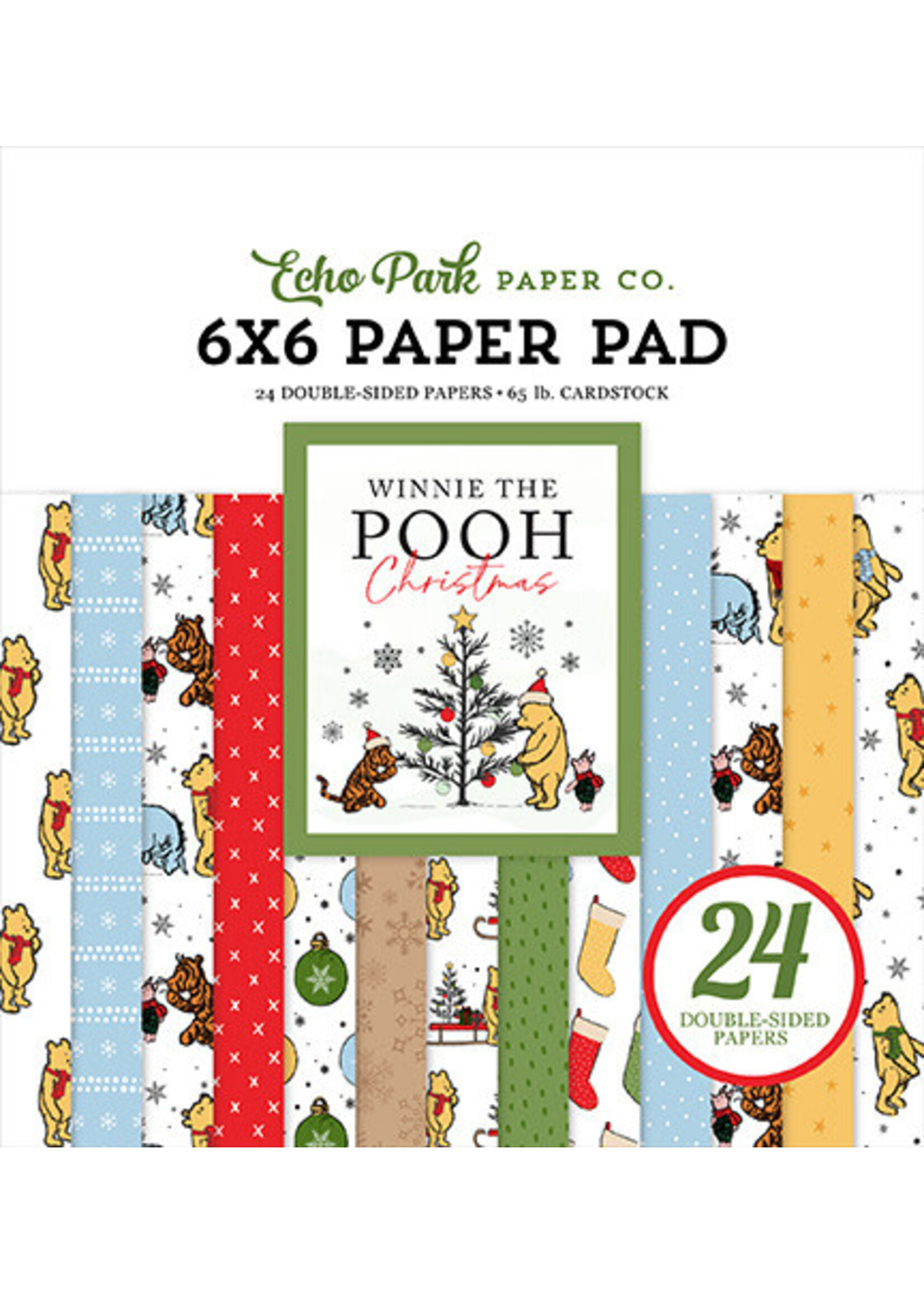 Echo Park 6x6 Paper Pad, Winnie the Pooh Christmas