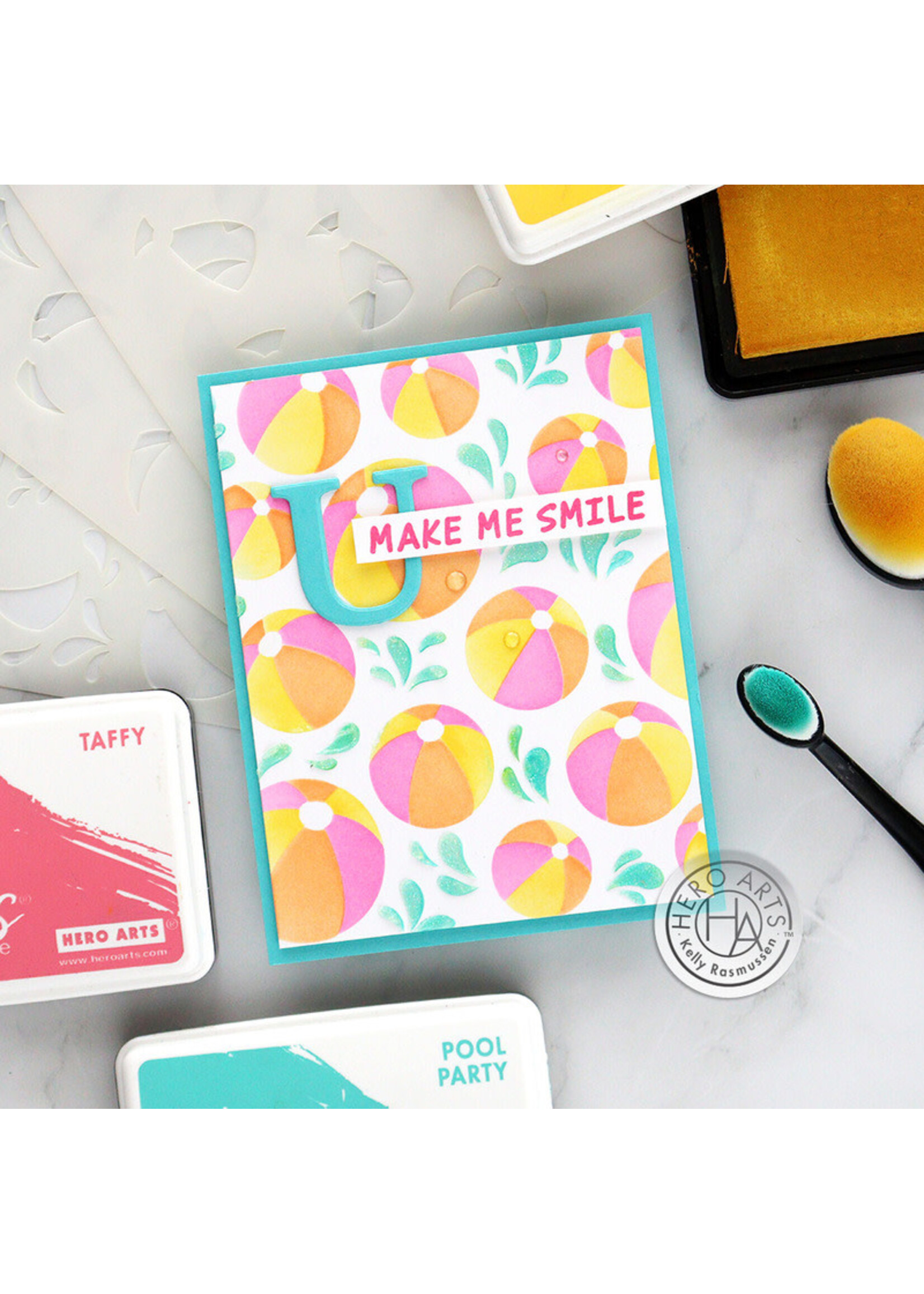 Hero  Arts Hero Arts Layering Stencils, Beach Ball (3 pcs)