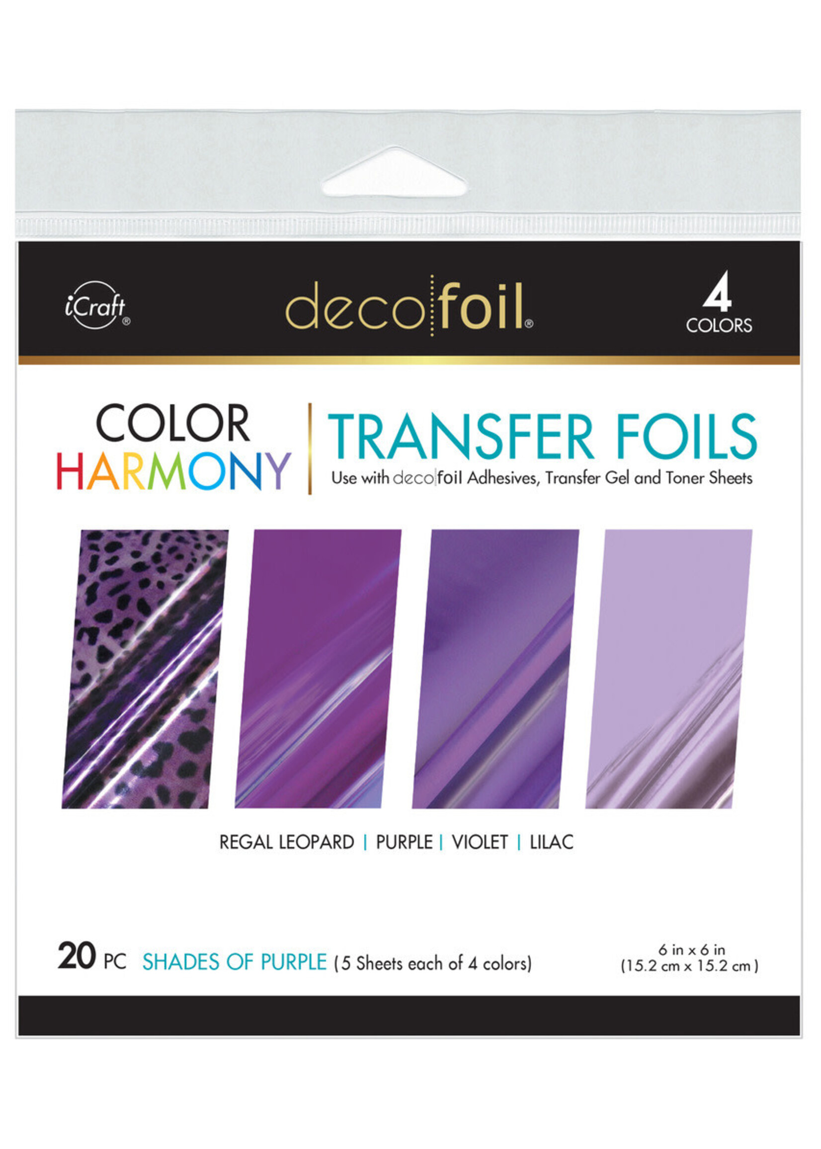 DecoFoil 6x6 Transfer Foils, Shades of Purple