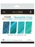 Decofoil 6x6 Transfer Foils, Shades of Aqua