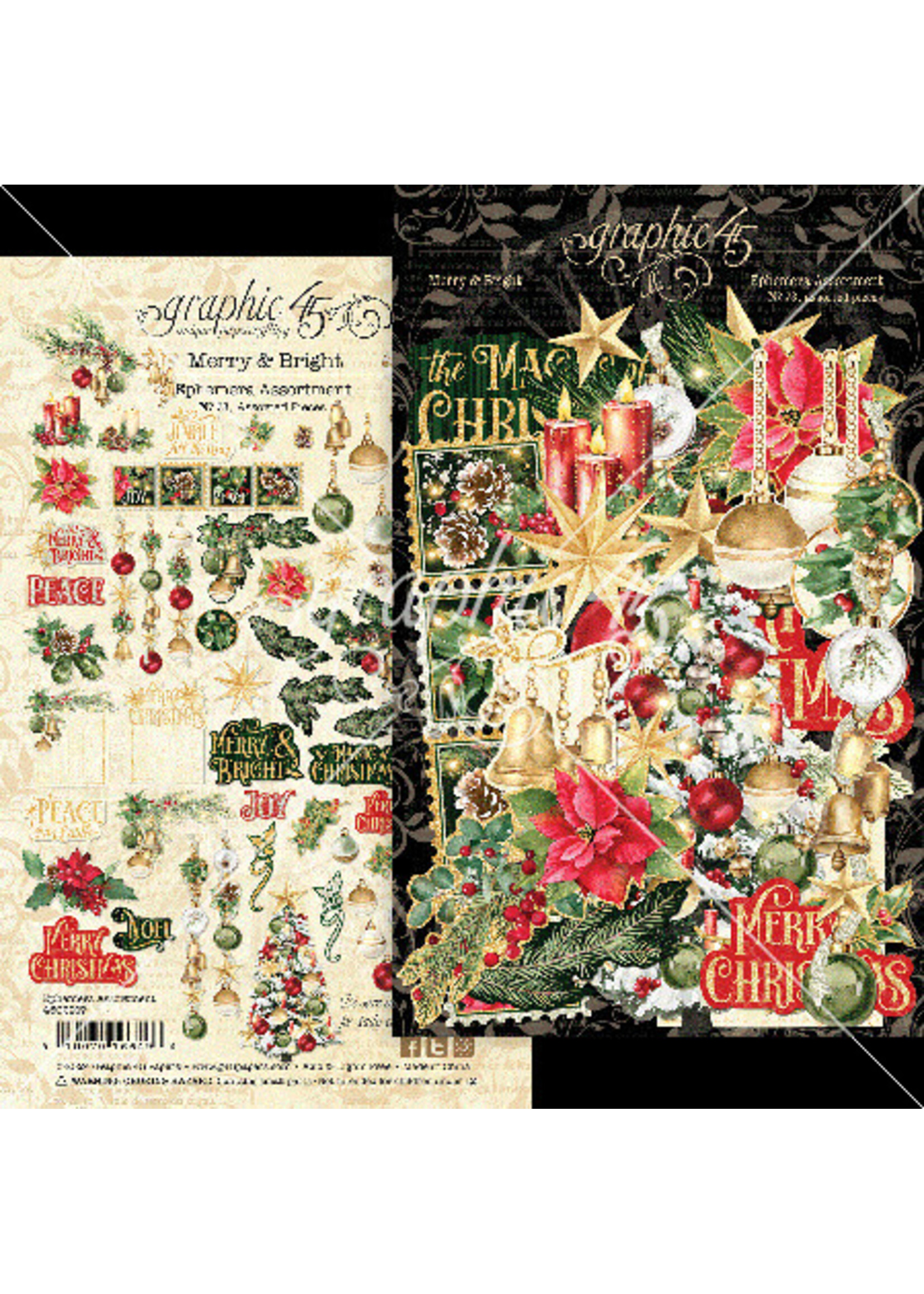 Graphic 45 Ephemera Assortment, Merry & Bright