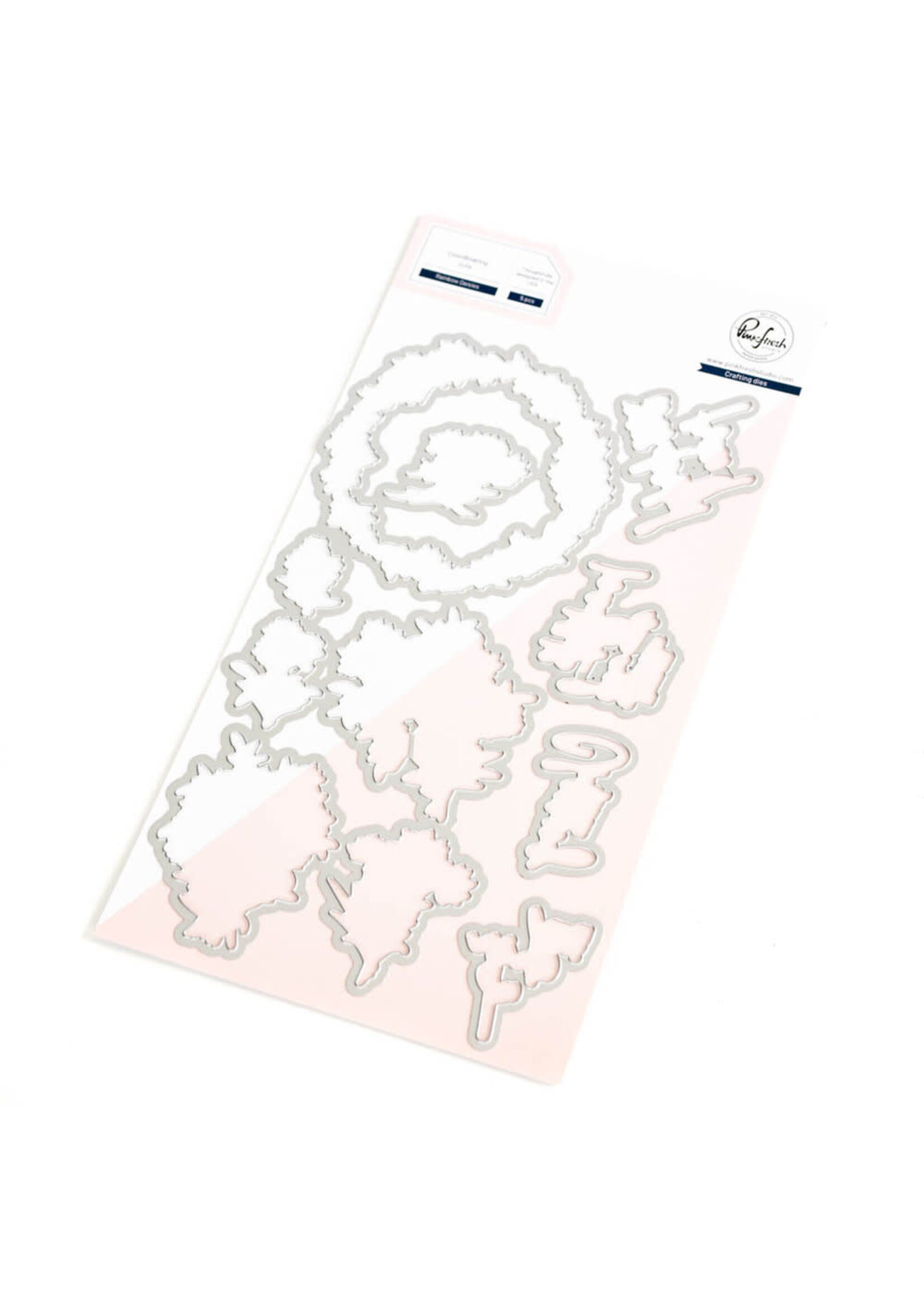 Pink Fresh Studio Stamp, Stencil & Die Bundle, Rainbow Daisies