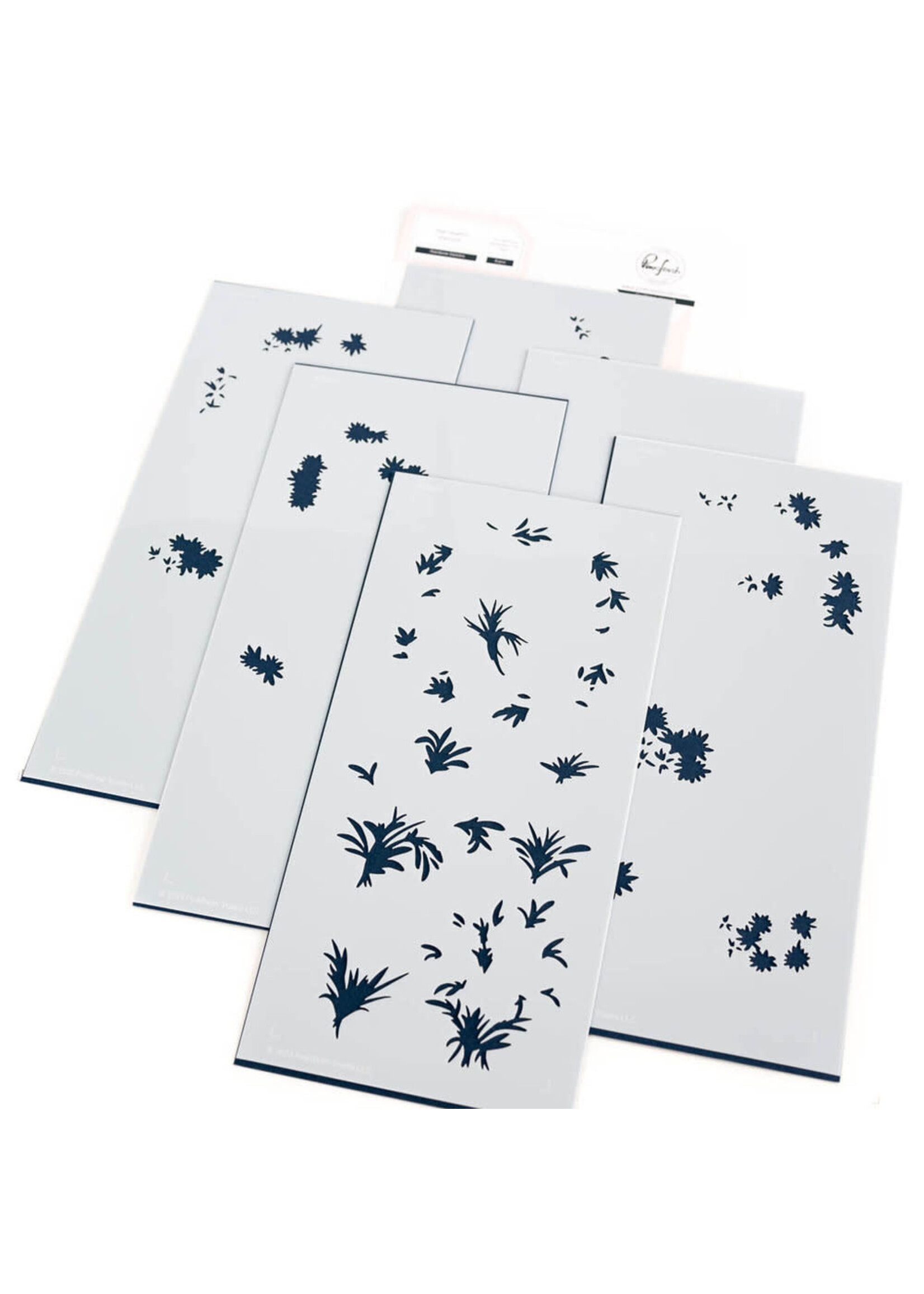 Pink Fresh Studio Stamp, Stencil & Die Bundle, Rainbow Daisies