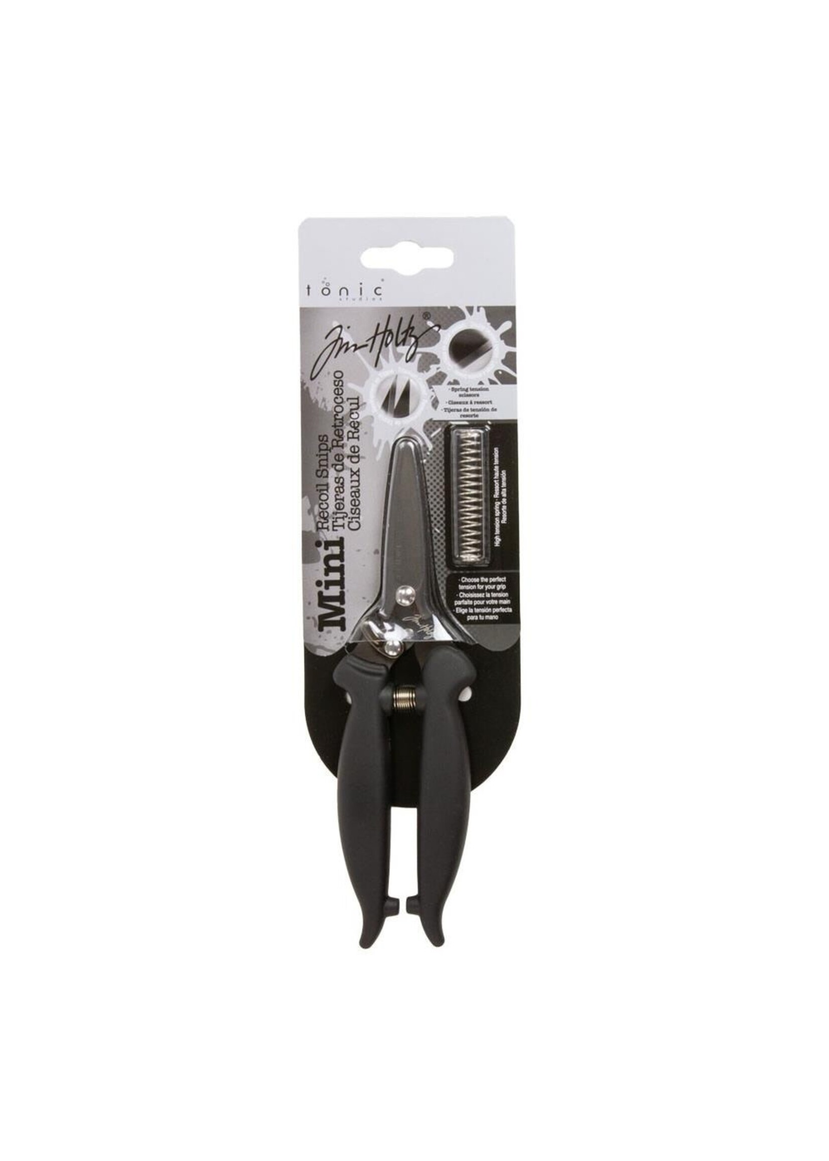 Tonic Studios Tim Holtz Mini Recoil Snips, Black