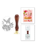 Spellbinders Spellbinders Wax Seal Stamp w/Handle,  Peony Butterfly