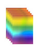 Tonic Studios Craft Perfect 8.5x11 Iridescent Mirror Cardstock, Rainbow Hues (5)