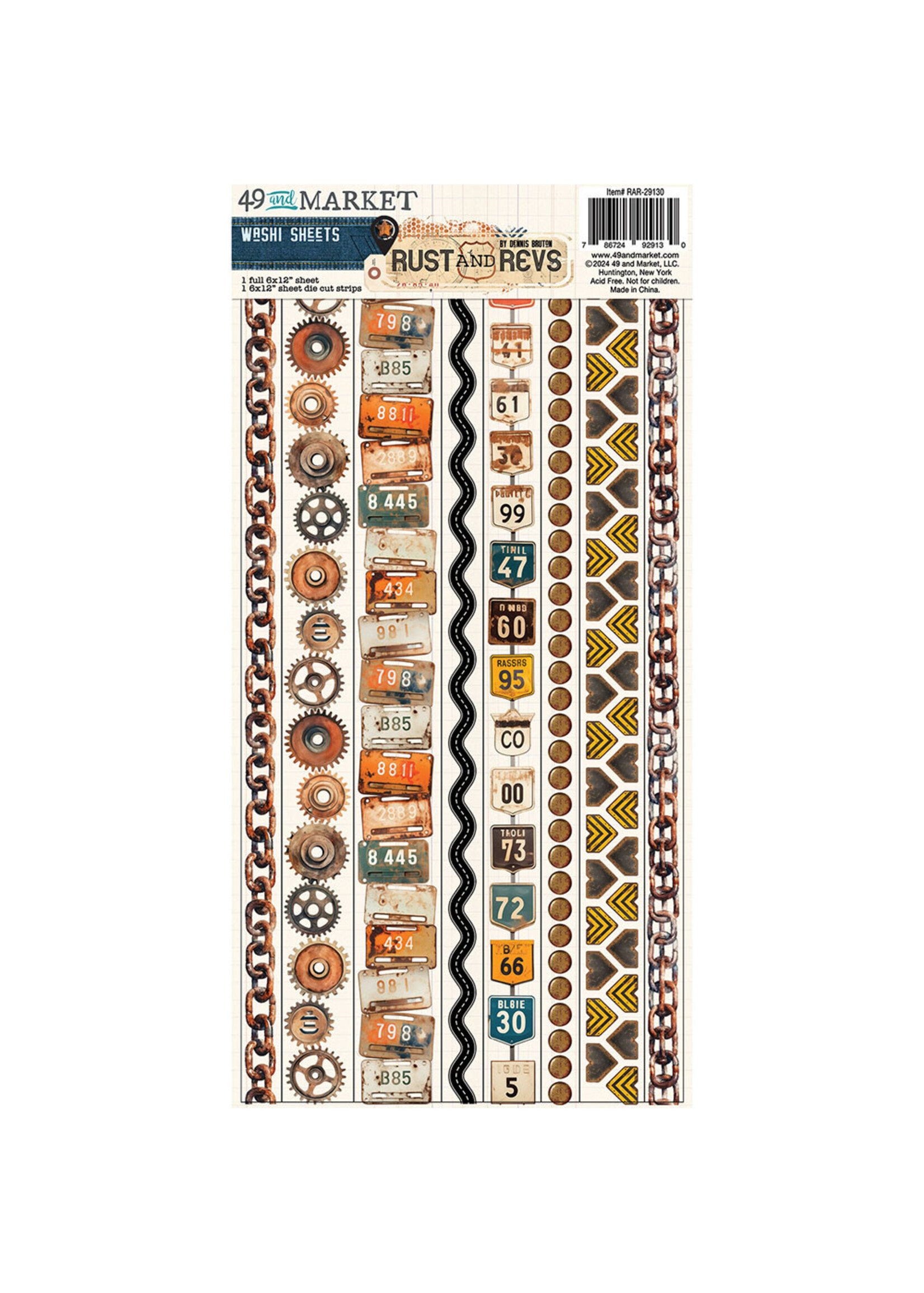 49 & Market Washi Sheets, Rust and Revs