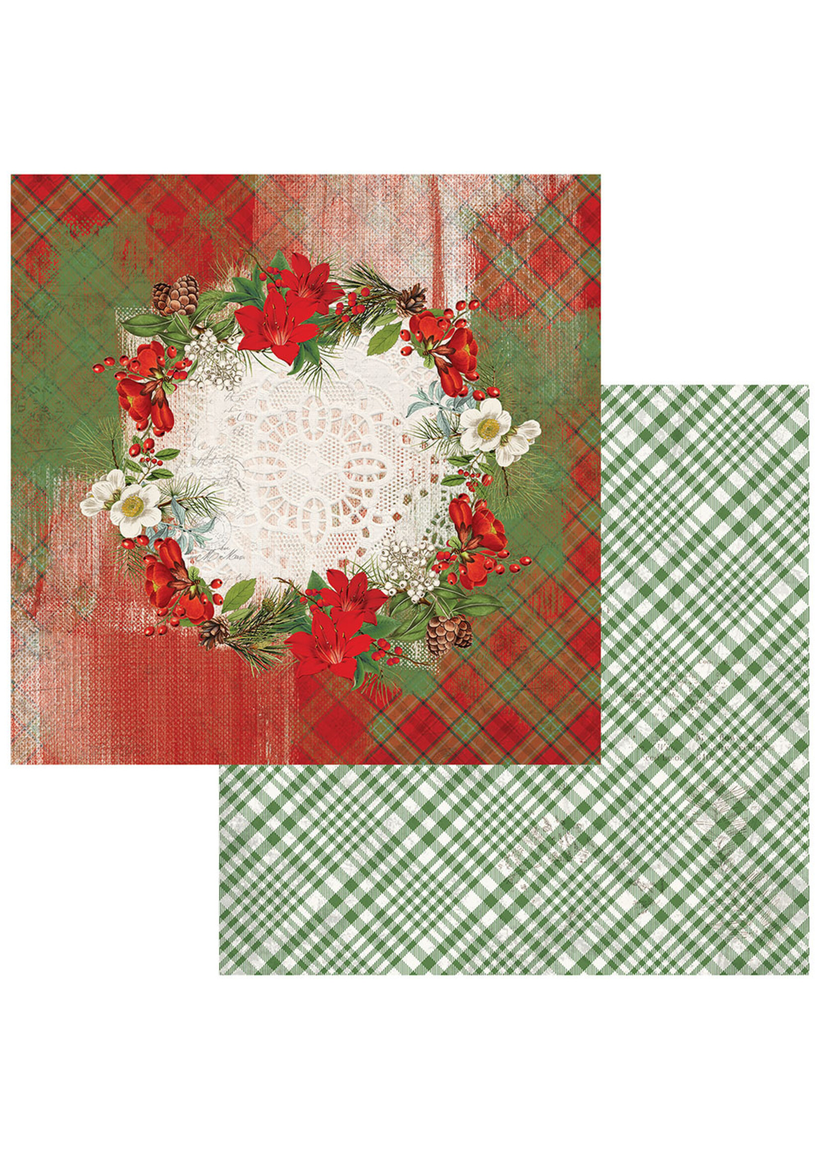 49 & Market 49 and Market 12x12 Evergreen Season, Ceremonious Poinsettia