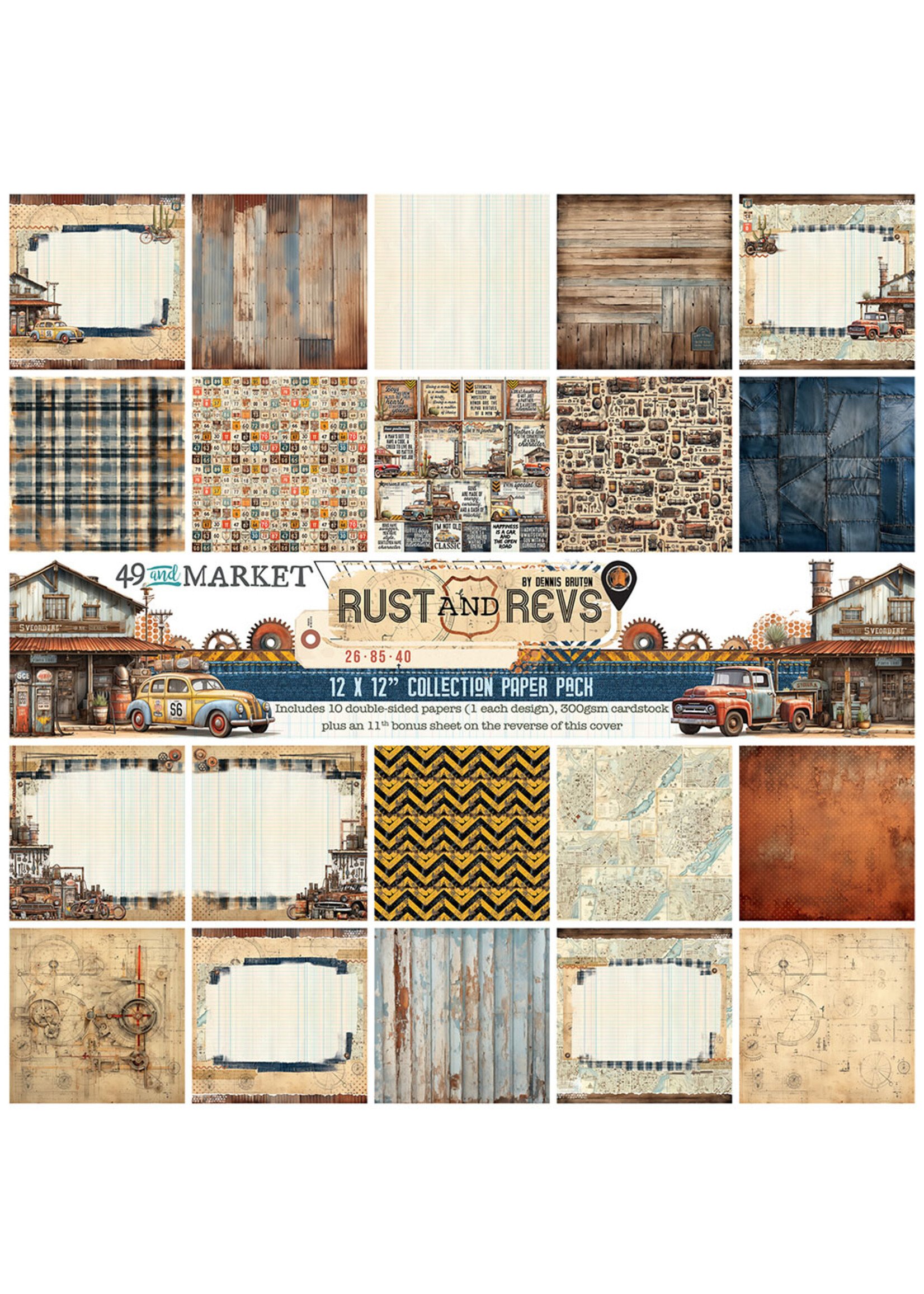 49 & Market 12x12 Collection Pack, Rust and Revs