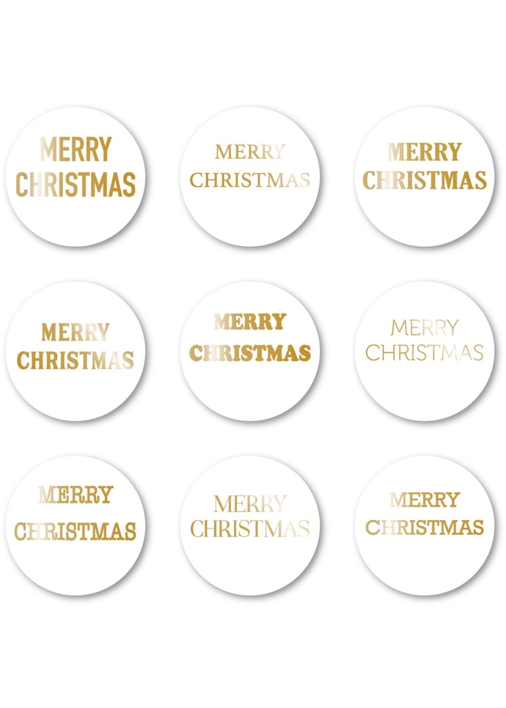 Memory Box Open Studio Foil Greeting Tabs, Merry Christmas White Circle