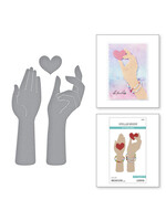 Spellbinders Spellbinders Die, Bestie Heart in Hand Etched Dies