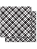 Paper Rose Paper Rose 12x 12 B&W Plaid, C