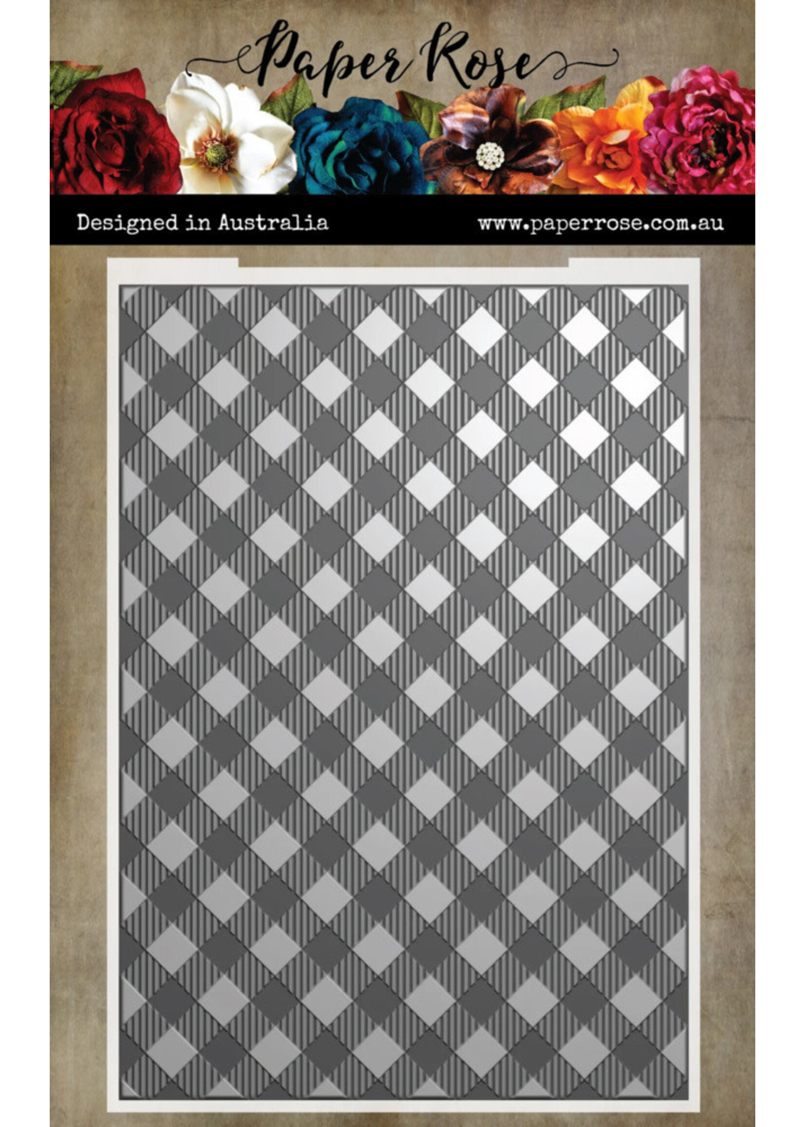 Paper Rose 3D Embossing Folder, Buffalo Plaid
