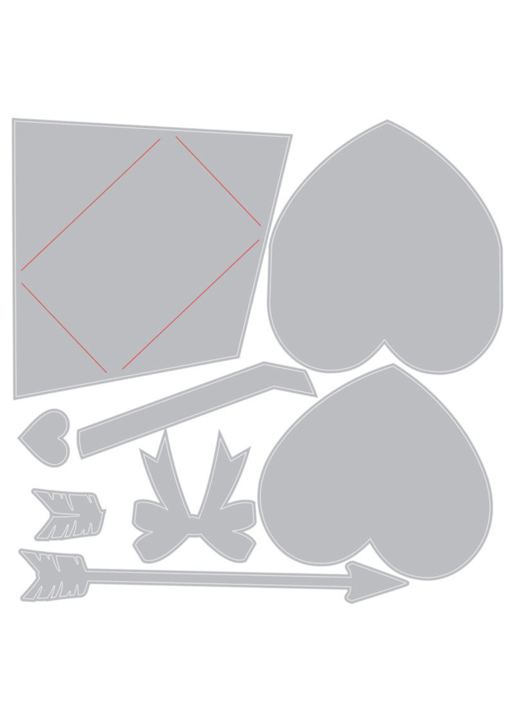 Sizzix Tim Holtz Sidekick Side-Order Thinlits, Love Notes