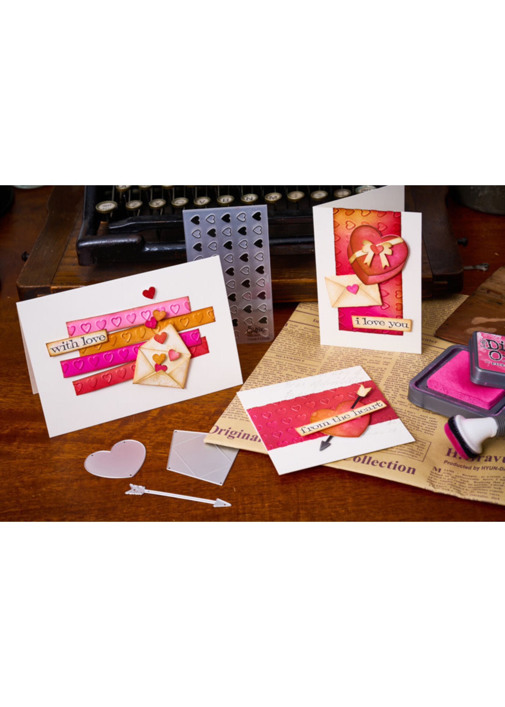 Sizzix Tim Holtz Sidekick Side-Order Thinlits, Love Notes