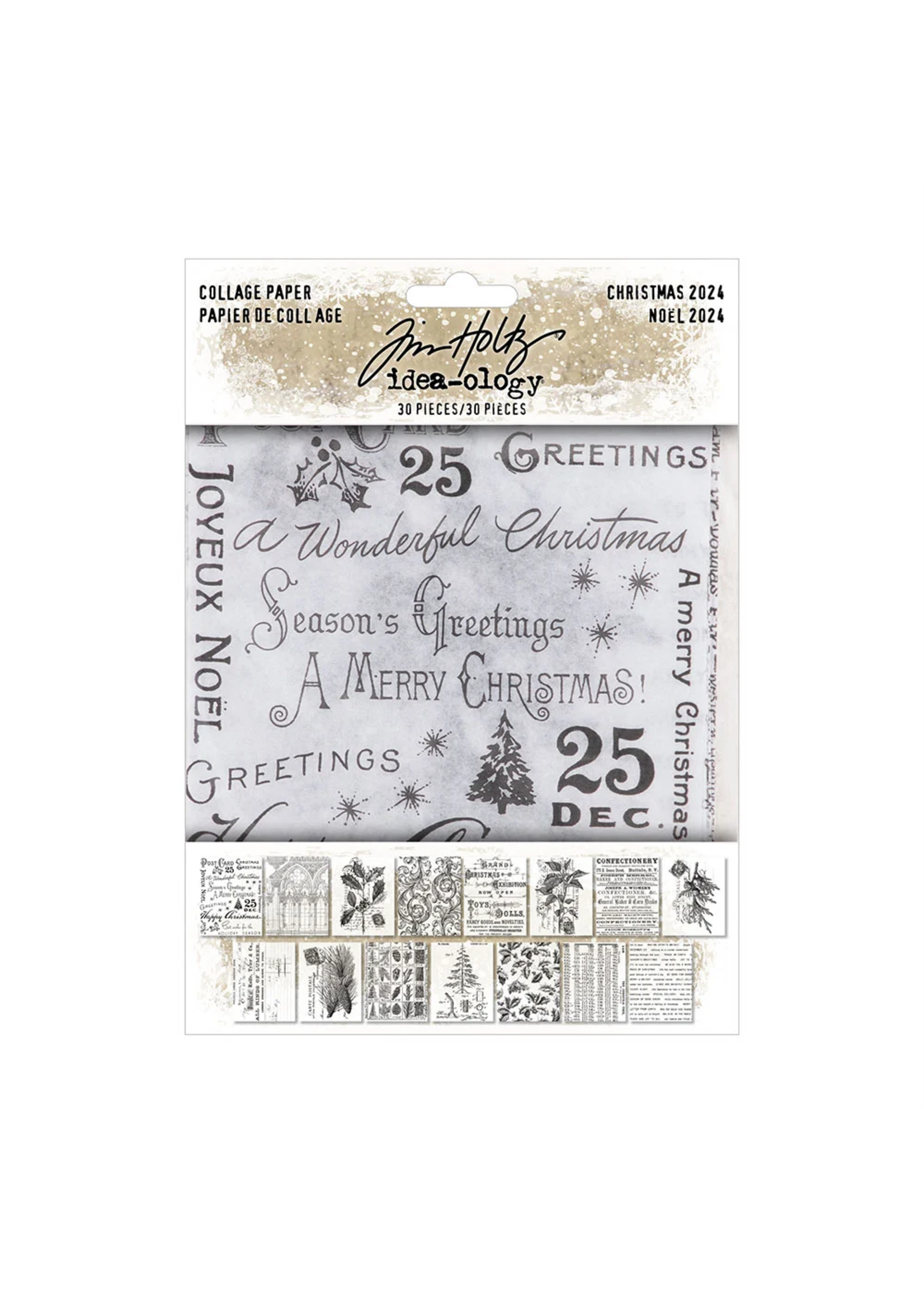 Idea-ology Tim Holtz Collage Paper, Christmas 2024