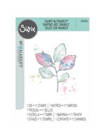 Sizzix 49 and Market Stamps w/Framelit, Painted Pencil Leaves